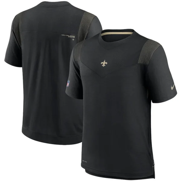 New orleans saints nike sideline player uv performance t shirt Black
