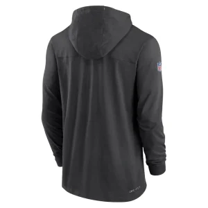 New orleans saints nike sideline pop performance pullover long sleeve hoodie t shirt Black L