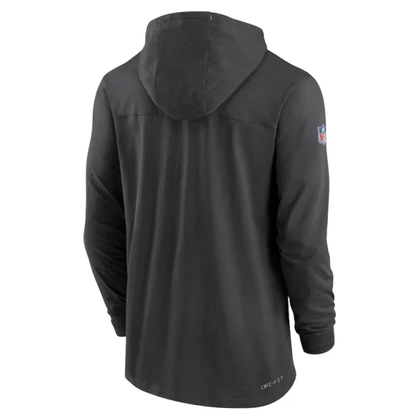 New orleans saints nike sideline pop performance pullover long sleeve hoodie t shirt Black L