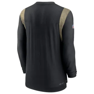 New orleans saints nike sideline tonal logo performance player long sleeve t shirt Black L