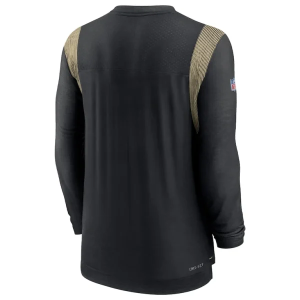 New orleans saints nike sideline tonal logo performance player long sleeve t shirt Black L