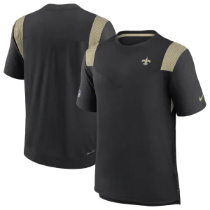 New orleans saints nike sideline tonal logo performance player t shirt Black