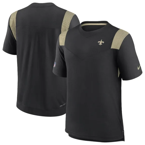 New orleans saints nike sideline tonal logo performance player t shirt Black