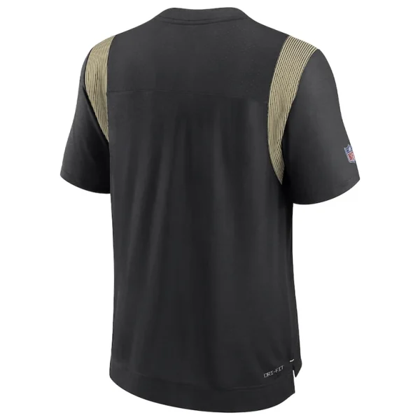 New orleans saints nike sideline tonal logo performance player t shirt Black L