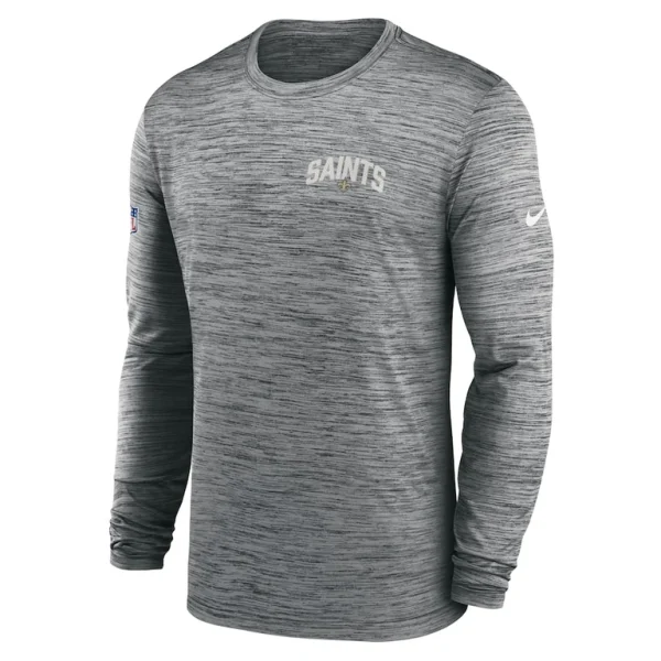 New orleans saints nike sideline velocity athletic stack performance long sleeve t shirt Gray M