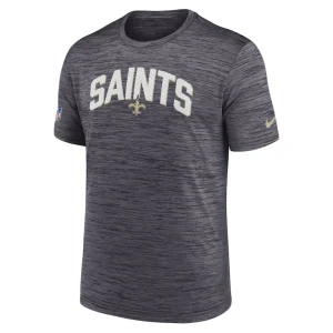 New orleans saints nike sideline velocity athletic stack performance t shirt Black M