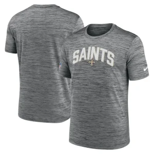 New orleans saints nike sideline velocity athletic stack performance t shirt Gray