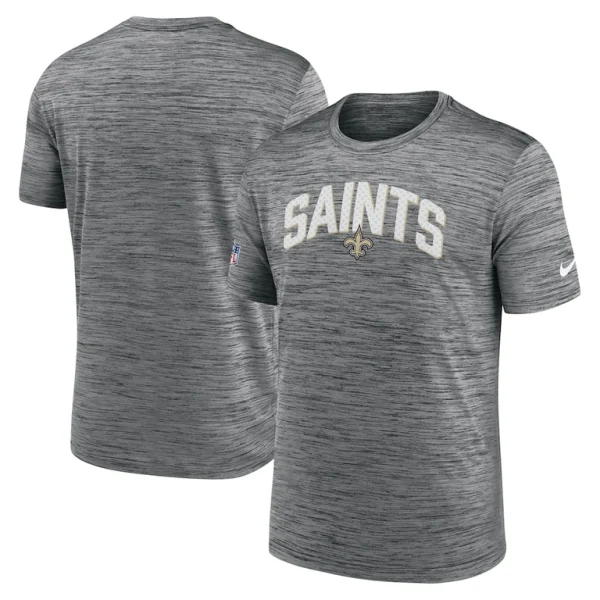 New orleans saints nike sideline velocity athletic stack performance t shirt Gray