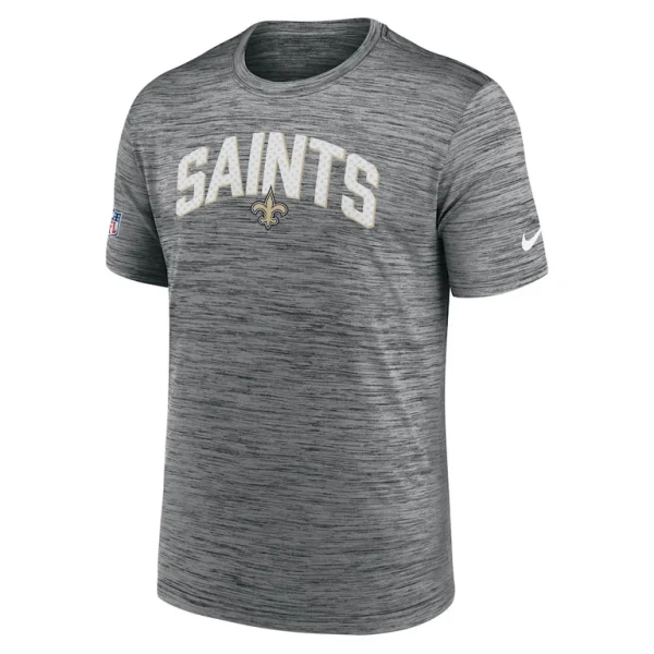 New orleans saints nike sideline velocity athletic stack performance t shirt Gray M