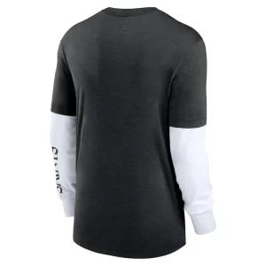 New orleans saints nike slub fashion long sleeve t shirt Heather black L