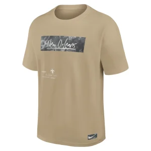 New orleans saints nike statement max90 t shirt tan Multi M