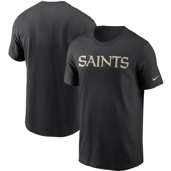 New orleans saints nike team wordmark t shirt Black