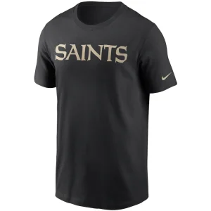 New orleans saints nike team wordmark t shirt Black M