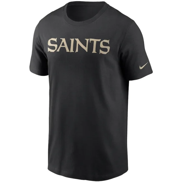 New orleans saints nike team wordmark t shirt Black M