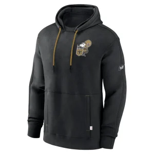 New orleans saints nike throwback layered logo statement pullover hoodie Black S