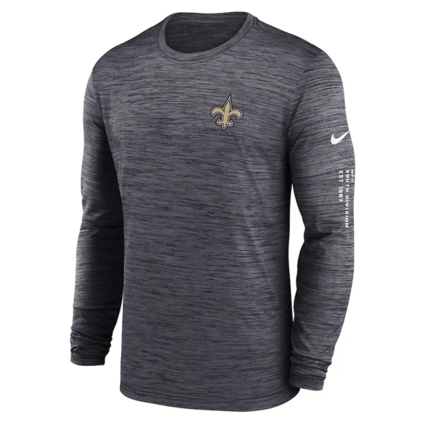 New orleans saints nike velocity long sleeve t shirt Black M
