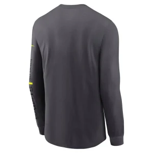 New orleans saints nike volt performance long sleeve t shirt anthracite Multi L
