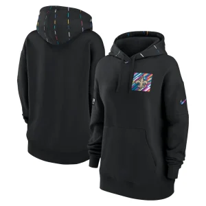 New orleans saints nike womens 2023 nfl crucial catch club pullover hoodie Black