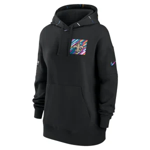 New orleans saints nike womens 2023 nfl crucial catch club pullover hoodie Black S