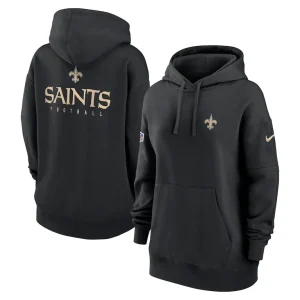 New orleans saints nike womens 2023 sideline club fleece pullover hoodie Black