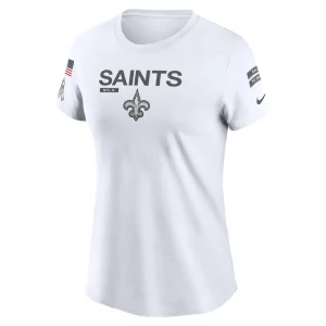New orleans saints nike womens 2024 salute to service legend performance t shirt White S