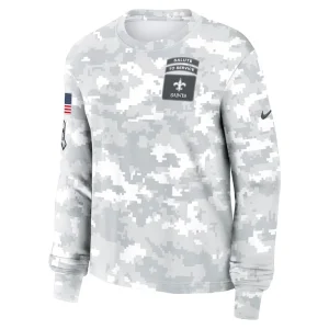 New orleans saints nike womens 2024 salute to service long sleeve t shirt White S