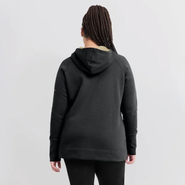 New orleans saints nike womens asymmetrical raglan full zip hoodie Black XL