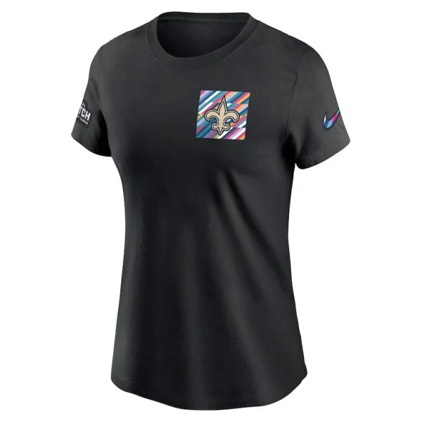 New orleans saints nike womens crucial catch sideline tri blend t shirt Black S