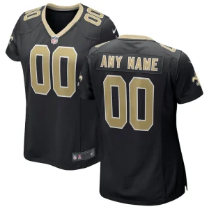 New orleans saints nike womens custom game jersey Black