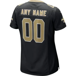New orleans saints nike womens custom game jersey Black L