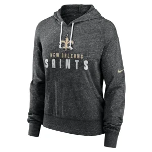 New orleans saints nike womens gym vintage lightweight pullover hoodie Black S