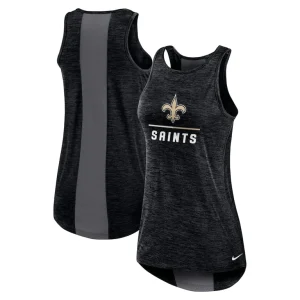 New orleans saints nike womens high neck performance tank top Black