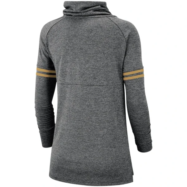 New orleans saints nike womens historic marks long sleeve tri blend funnel sweatshirt Black M