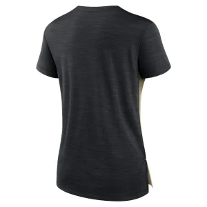 New orleans saints nike womens impact exceed performance notch neck t shirt Goldblack M