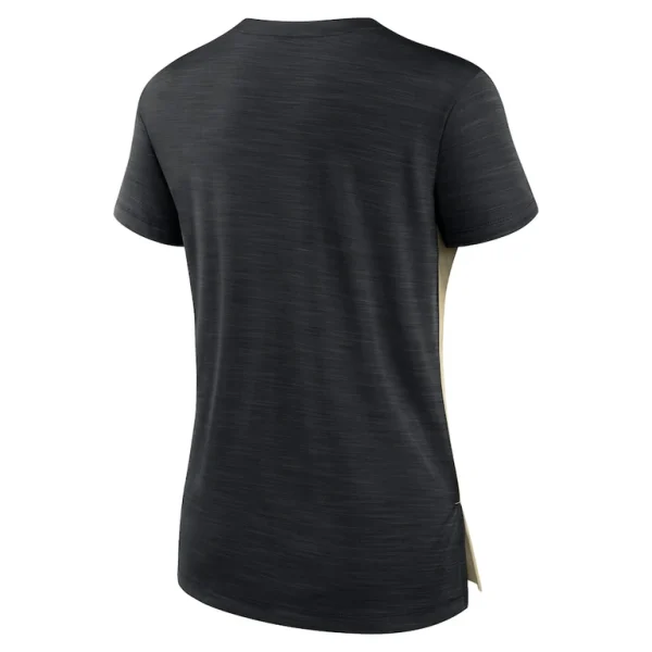 New orleans saints nike womens impact exceed performance notch neck t shirt Goldblack M