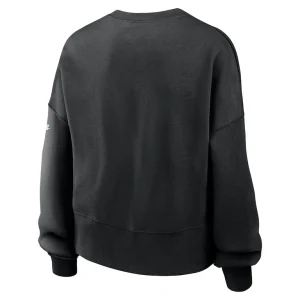 New orleans saints nike womens oversized rewind pullover sweatshirt Black M