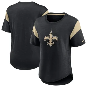 New orleans saints nike womens primary logo fashion top Heather black