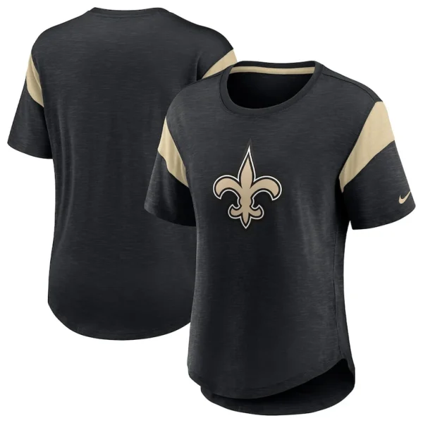 New orleans saints nike womens primary logo fashion top Heather black