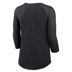 New orleans saints nike womens raglan 34 sleeve t shirt Black M
