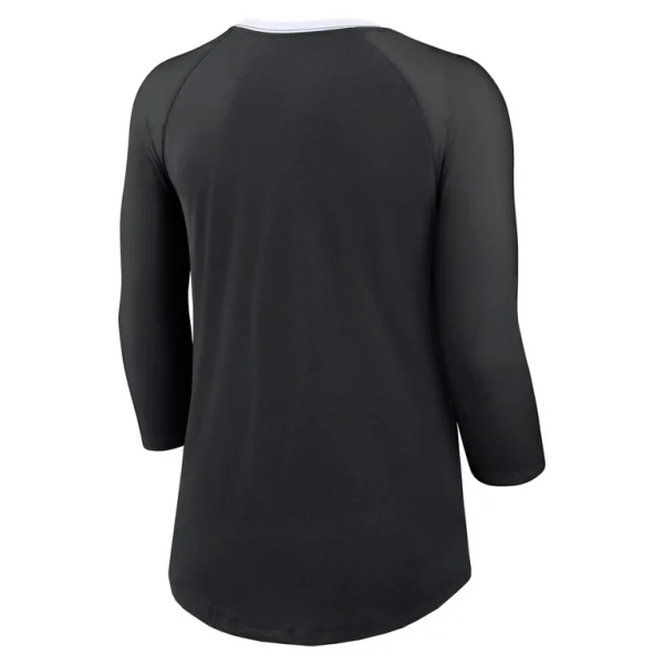 New orleans saints nike womens raglan 34 sleeve t shirt Black M