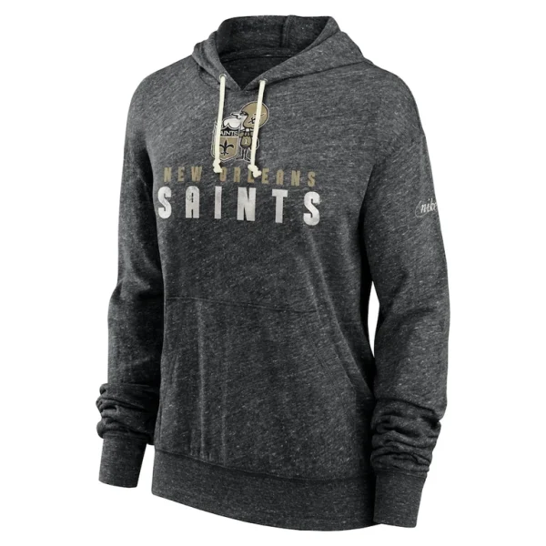 New orleans saints nike womens rewind gym vintage lightweight pullover hoodie Black S