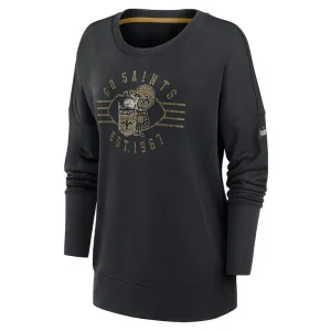 New orleans saints nike womens rewind playback icon performance pullover sweatshirt Black S