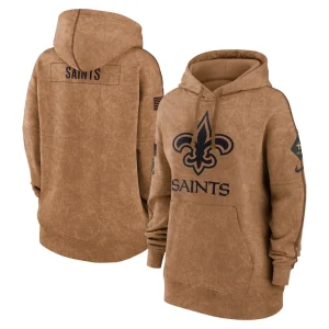 New orleans saints nike womens salute to service pullover hoodie Brown