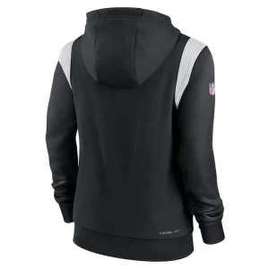 New orleans saints nike womens sideline stack performance pullover hoodie Black M