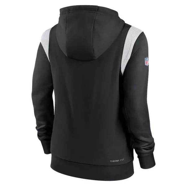 New orleans saints nike womens sideline stack performance pullover hoodie Black M