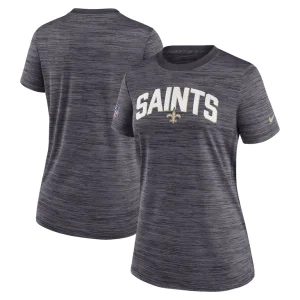 New orleans saints nike womens sideline velocity lockup performance t shirt Black