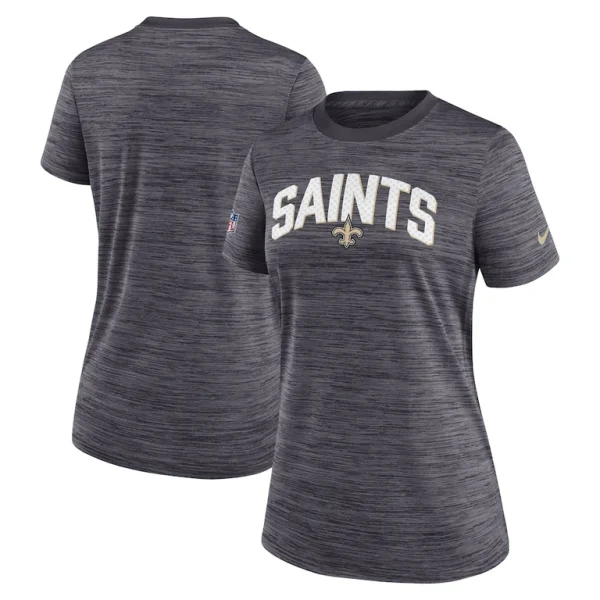 New orleans saints nike womens sideline velocity lockup performance t shirt Black