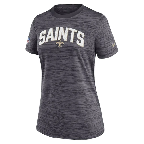 New orleans saints nike womens sideline velocity lockup performance t shirt Black S