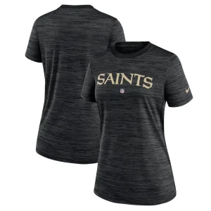 New orleans saints nike womens sideline velocity performance t shirt Black