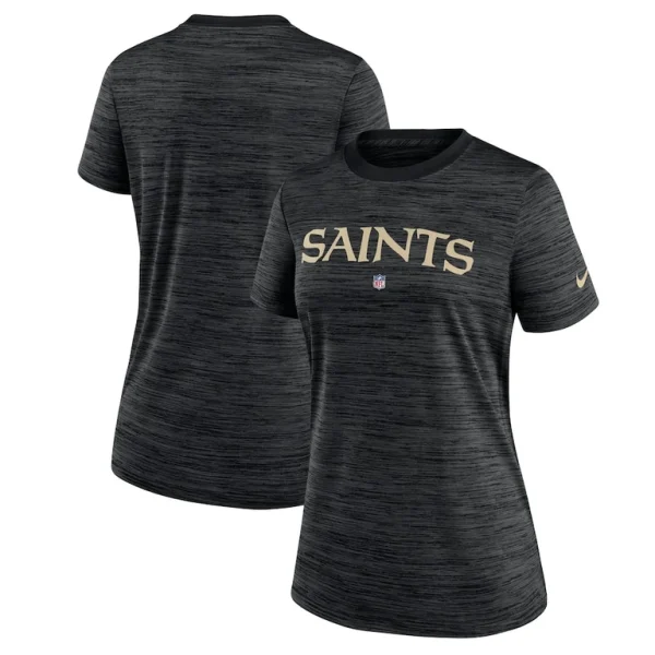 New orleans saints nike womens sideline velocity performance t shirt Black